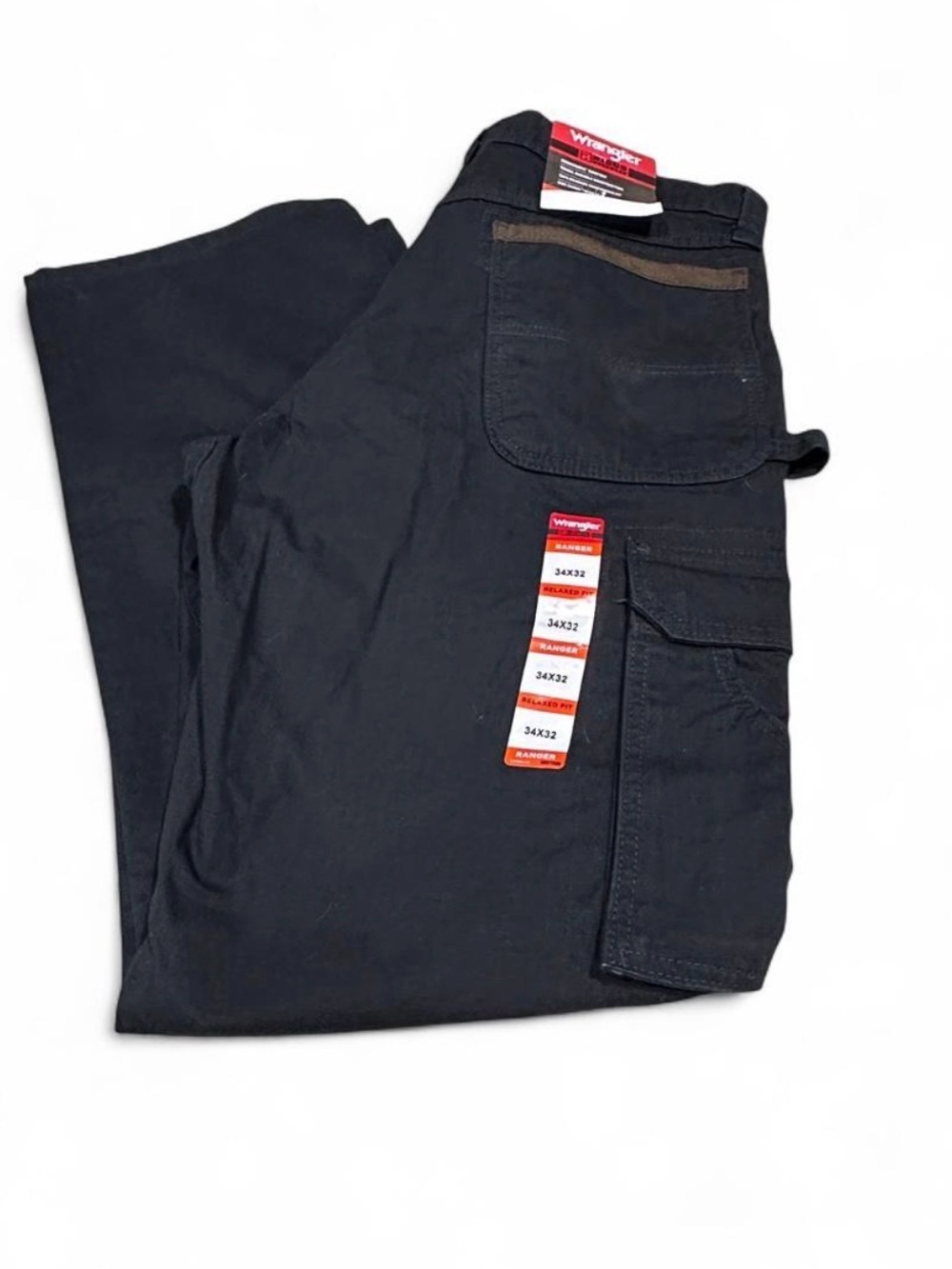 Wrangler Men's Black Cargo Pants with Tool Pocket